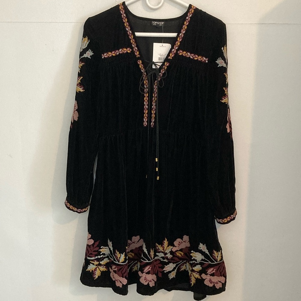 TOPSHOP Rare Velvet Holiday Penny Lane Dress NWT sz 6